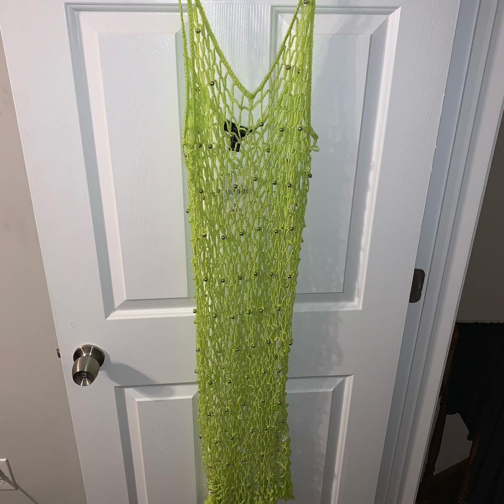 Lime Green Beach Cover Up